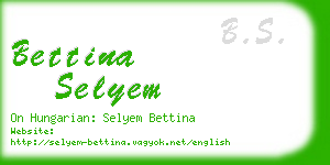 bettina selyem business card